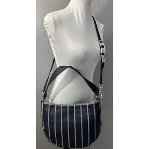 New Michael Kors Brooklyn Appliqué Medium Convertible Hobo Bag Blue Shoulder Bag